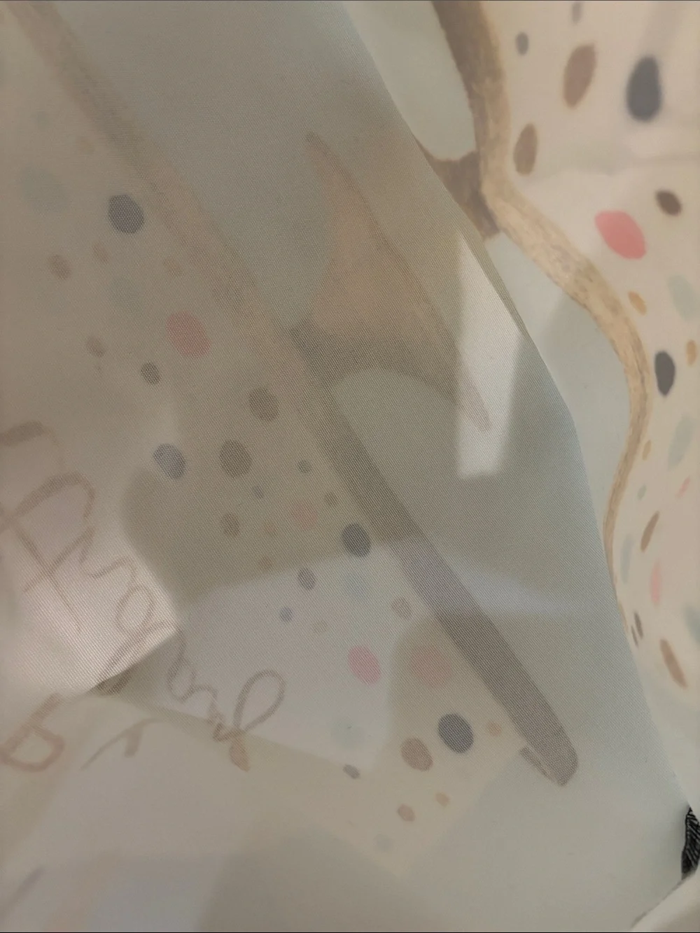Happy Birthday Cake Light Blue Poly Canvas Tote Bag NWT 15.75x15”